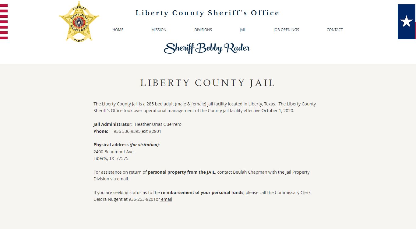 JAIL | LCSO - Liberty County Sheriff Office